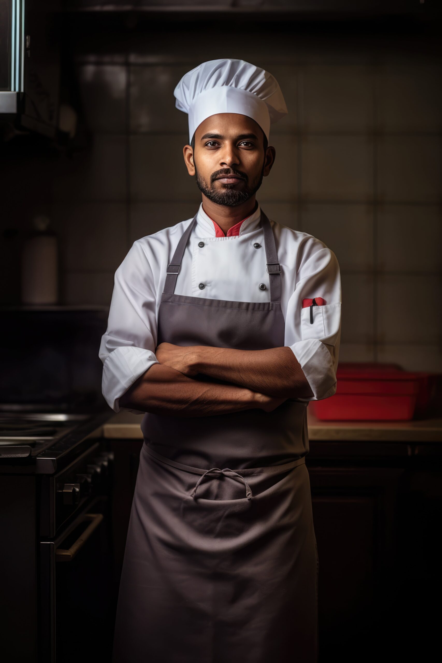 experienced chef posing commercial kitchen min 1 scaled